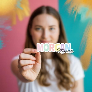 Custom Name Surname Sticker - Alternating Colours