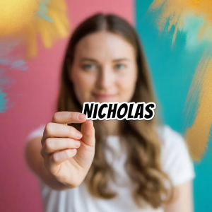 Custom Holographic Name Sticker - Black & White